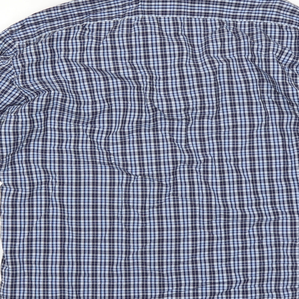 Mens UK Size M H&M Blue  Button-Up Long Sleeve Casual Shirt