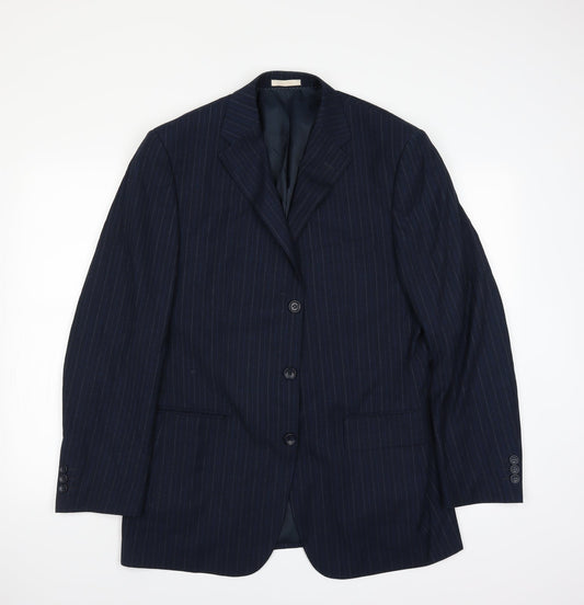 Mens UK Size 40 Greenwoods Regular Blue Suit Jacket