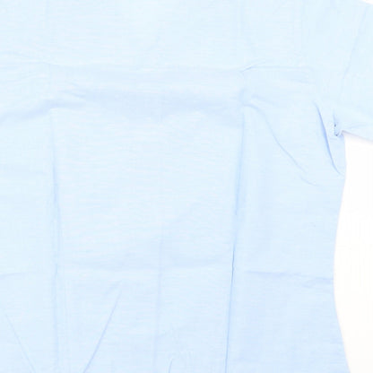 turetex Girls Blue   Basic Button-Up Size 12-13 Years  - SCHOOL