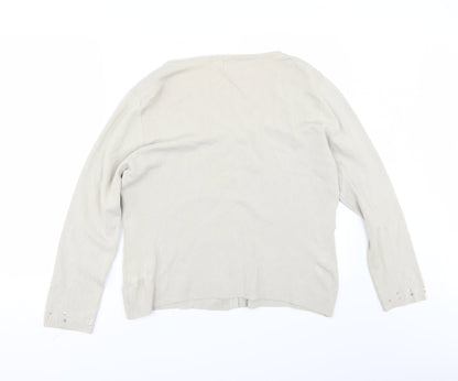 Klass Womens Beige   Cardigan Jumper Size L