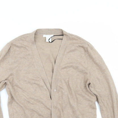 H&M Womens Beige   Henley Jumper Size XS