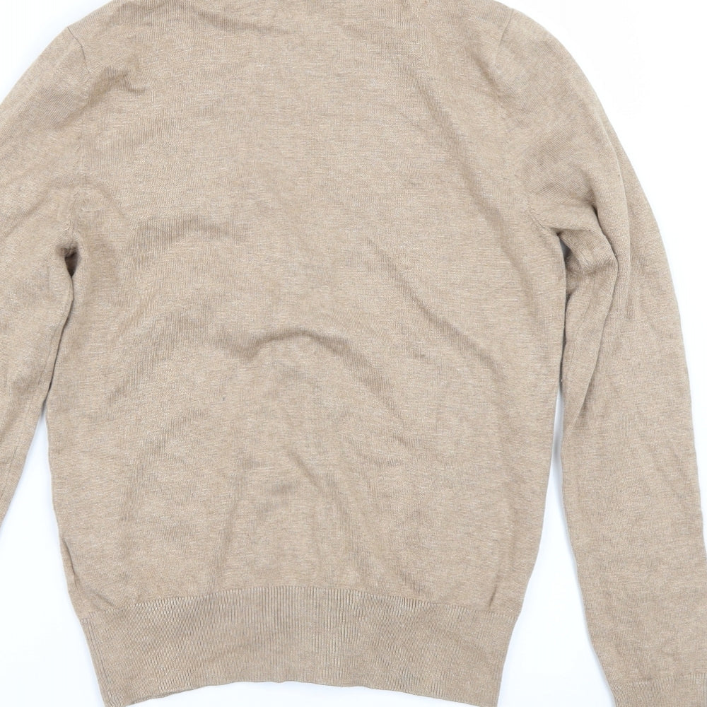 H&M Womens Beige   Henley Jumper Size XS