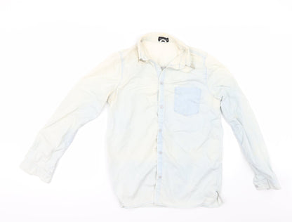 Womens UK Size 8 Topshop Blue Tunic Button-Up