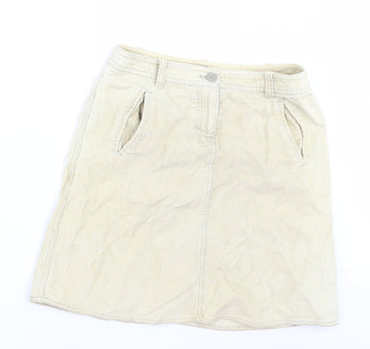 H&M Womens Beige  Corduroy Mini Set Size 10