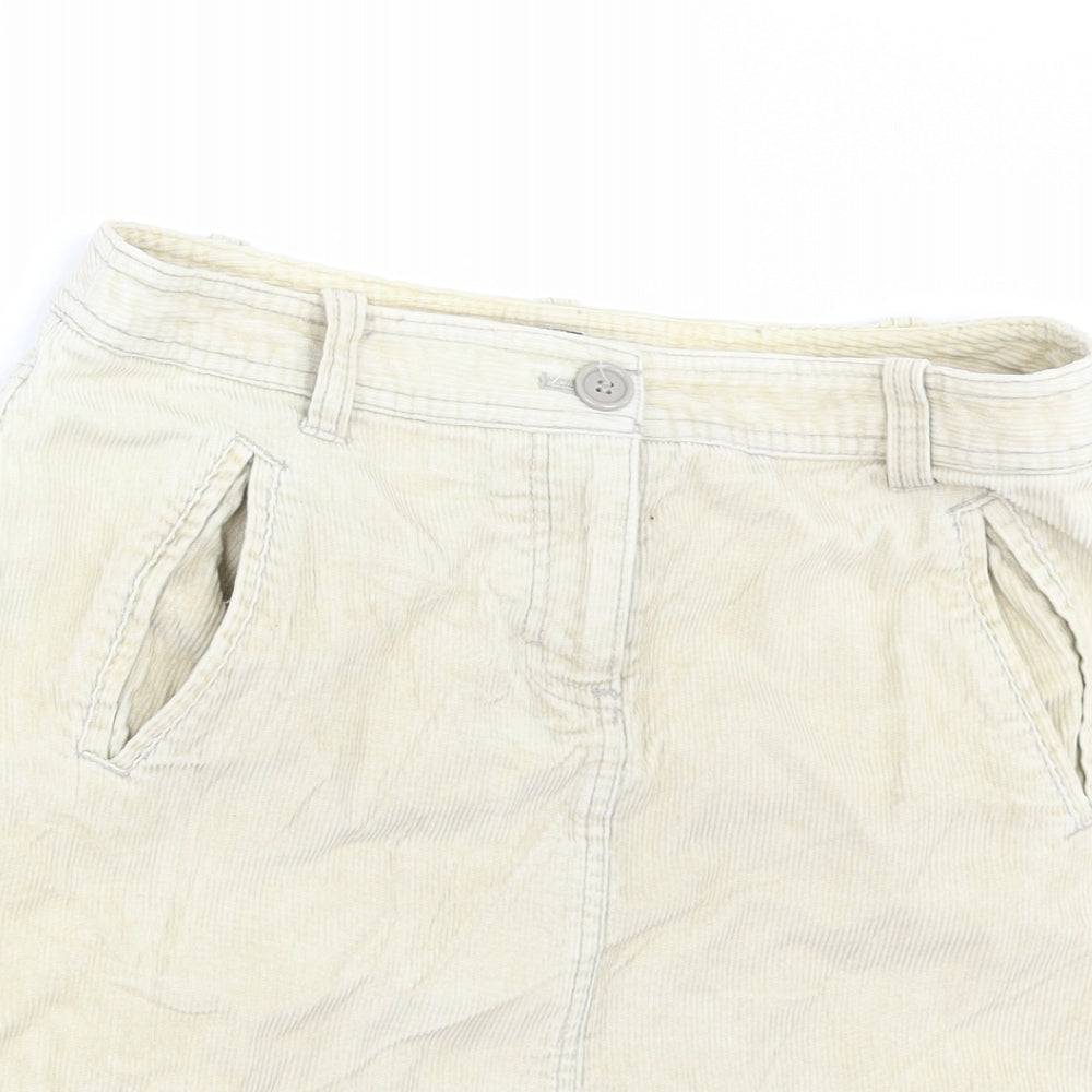 H&M Womens Beige  Corduroy Mini Set Size 10