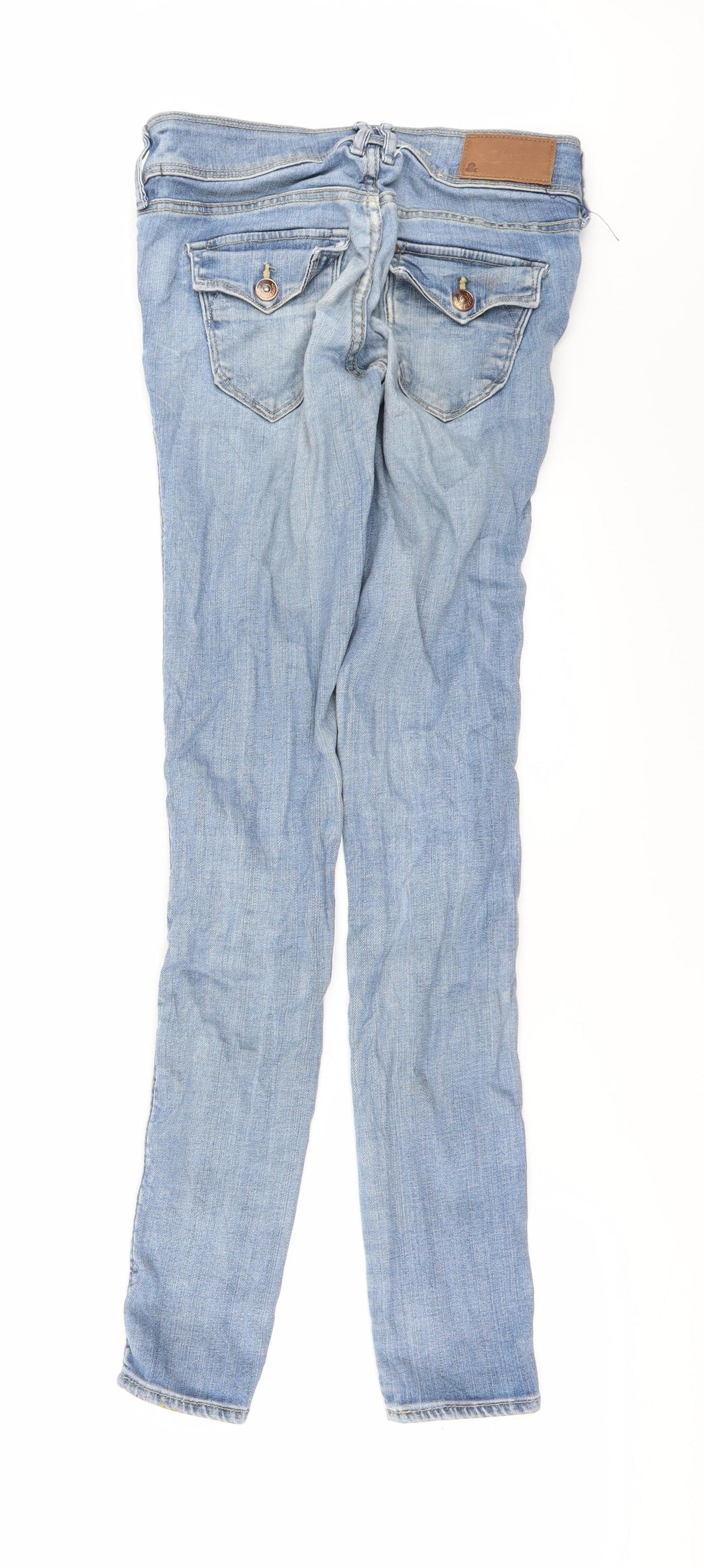 Womens UK Size 25 in SQIN Regular Fit Skinny Blue Jeans