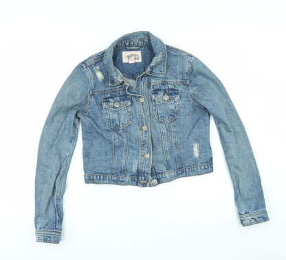 Womens UK Size XS FOREVER 21 Blue Jacket