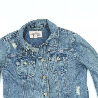 Womens UK Size XS FOREVER 21 Blue Jacket