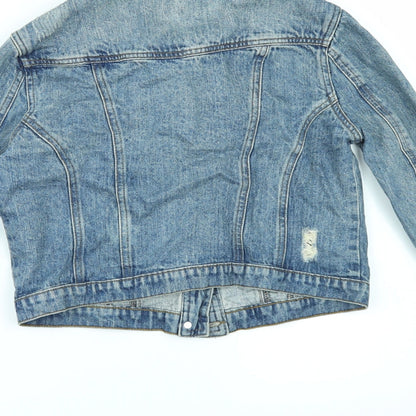Womens UK Size XS FOREVER 21 Blue Jacket