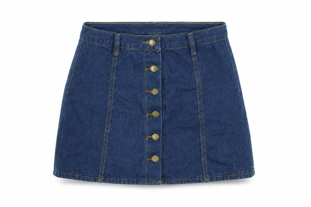 Womens UK Size One Size Preworn Mini Denim Skirt