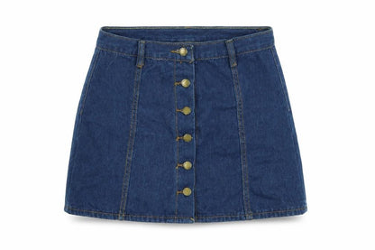 Womens UK Size One Size Preworn Mini Denim Skirt