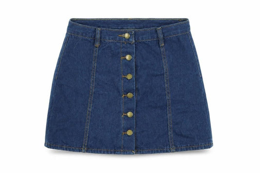 Womens UK Size One Size Preworn Mini Denim Skirt