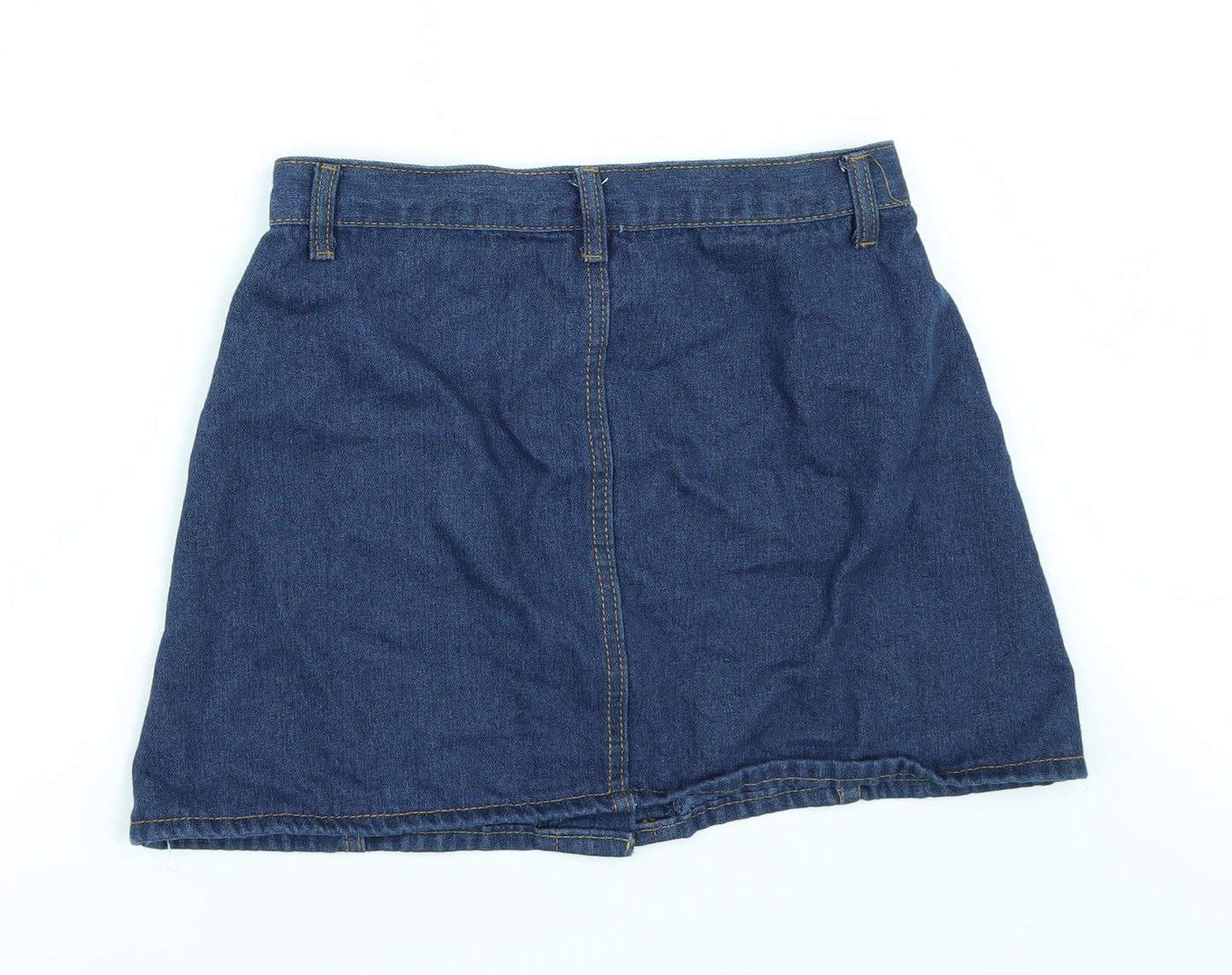 Womens UK Size One Size Preworn Mini Denim Skirt