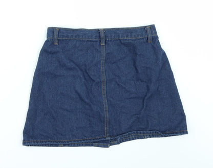 Womens UK Size One Size Preworn Mini Denim Skirt