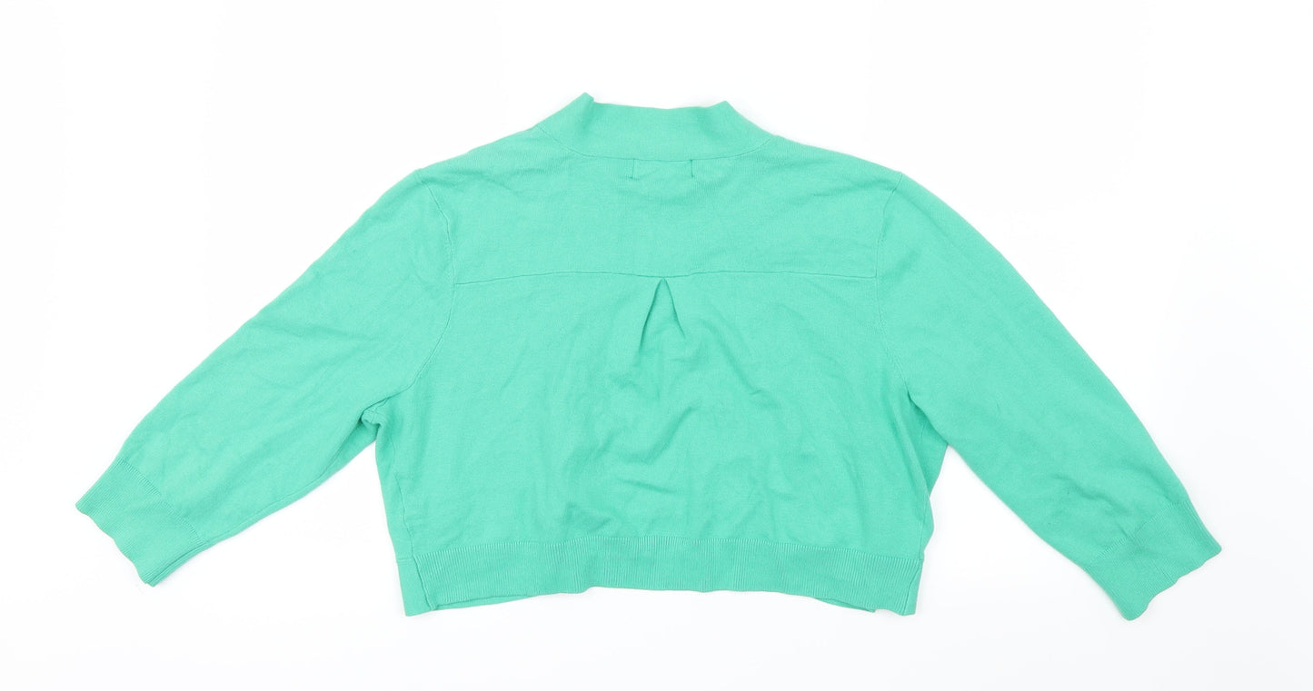 Wallis Womens Green  Knit Cardigan Jumper Size L