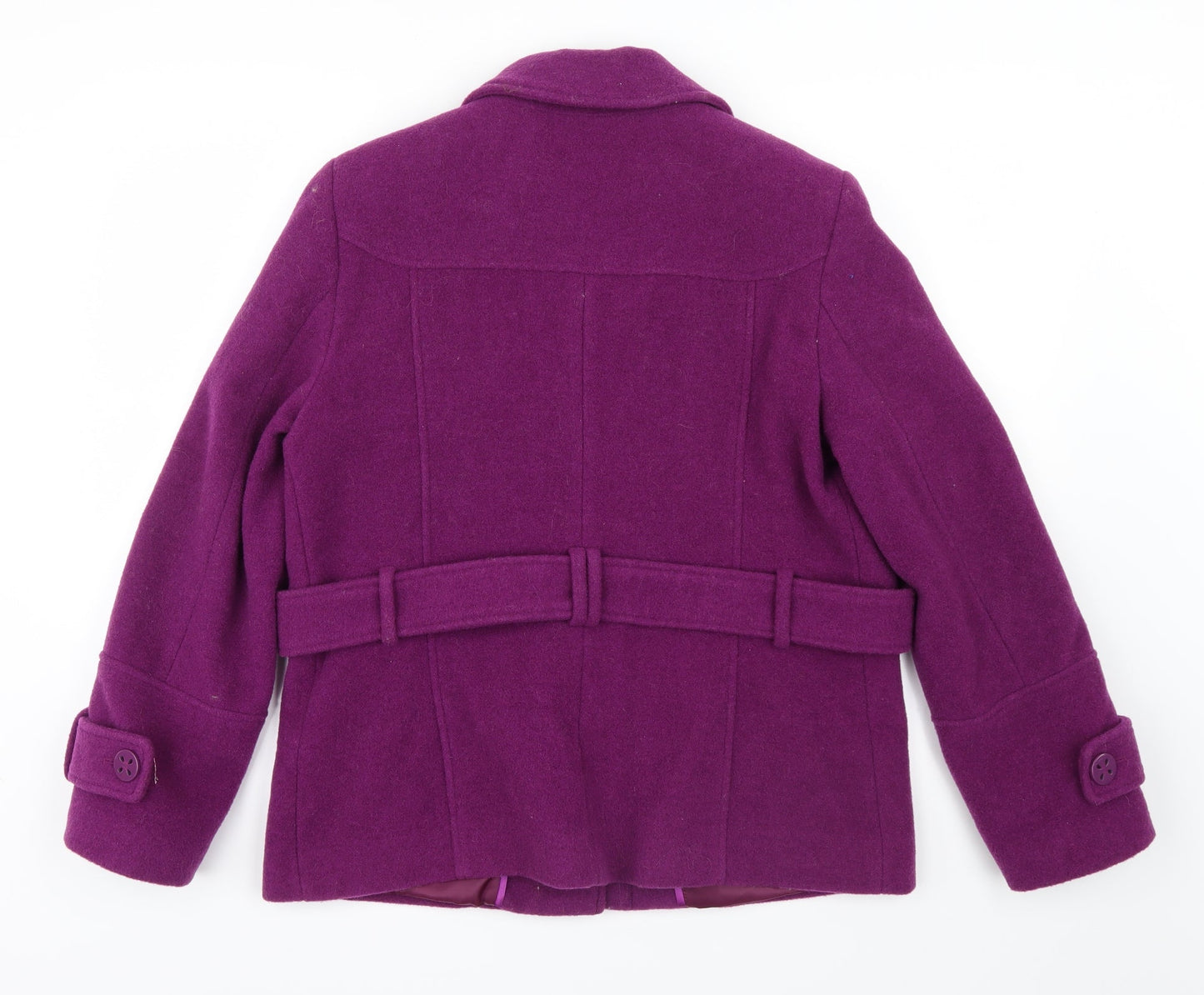 Klass Womens Purple   Pea Coat Coat Size 14