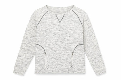 Sparkle & Fade Womens Ivory  Jersey Pullover Sweatshirt Size L