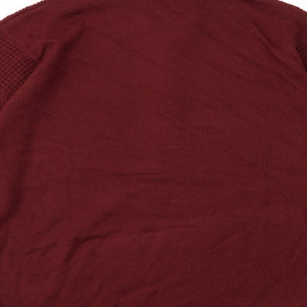 Premier man Mens Red  Knit Pullover Jumper Size M