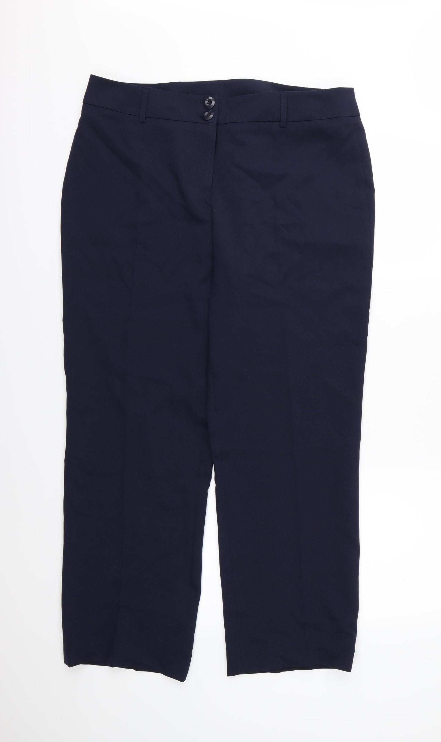 Anthology Womens Blue  Rayon Trousers  Size 16 L27 in