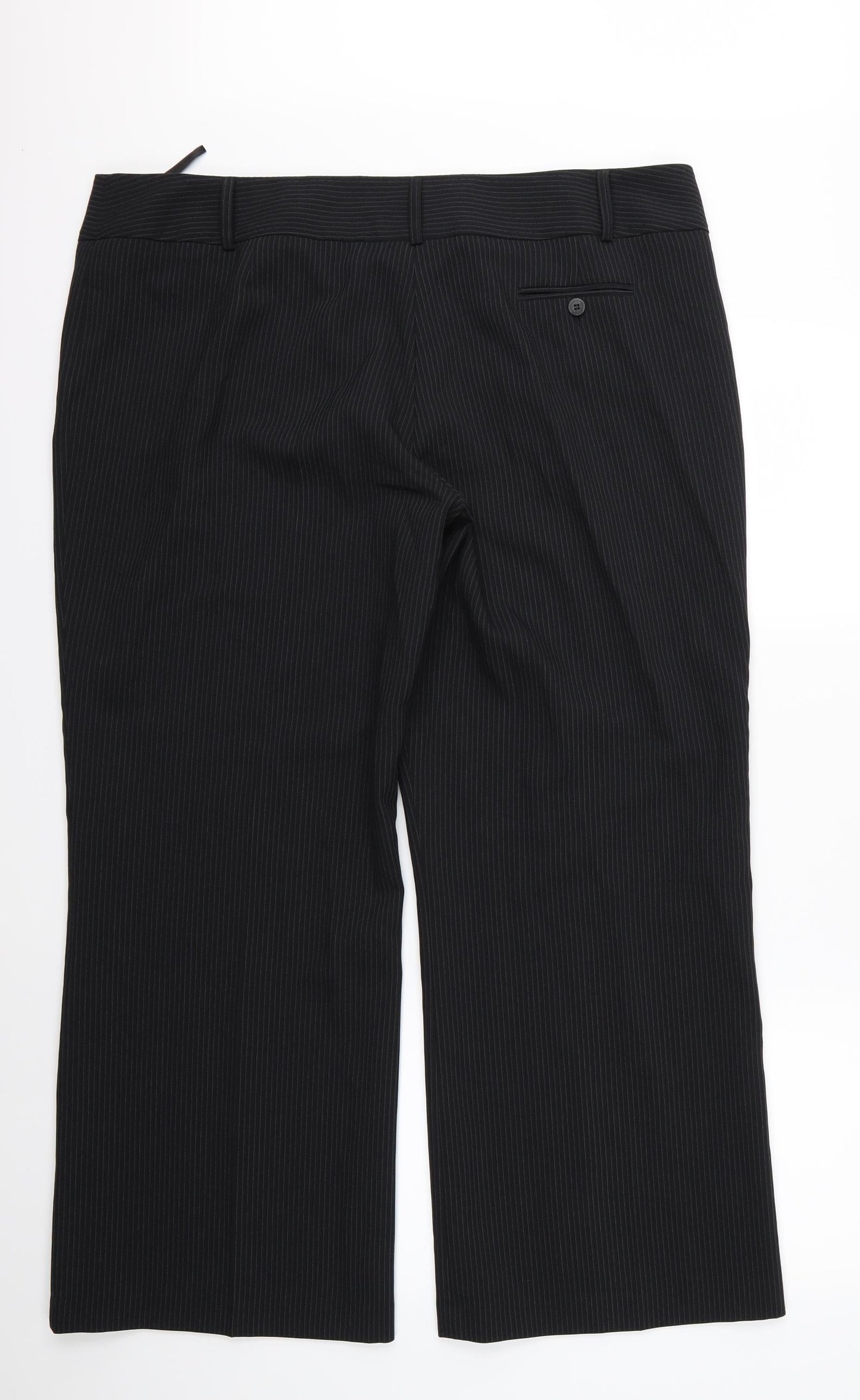 Womens UK Size 20 F&F Regular Fit  Black Trousers