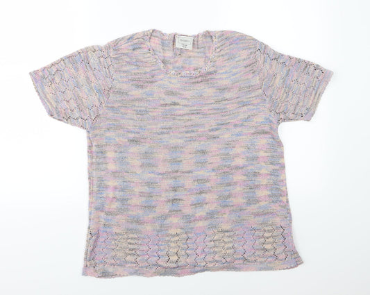 Classics Womens Multicoloured  Knit Pullover Jumper Size 16