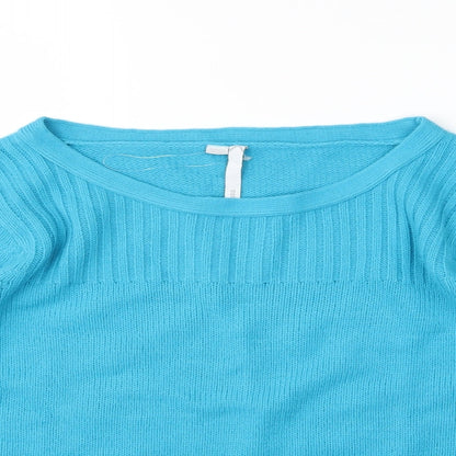 Note Womens Blue  Knit Pullover Jumper Size 16