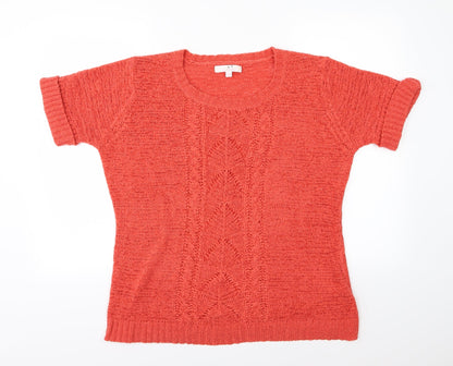 Julipa Womens Pink  Knit Pullover Jumper Size 16  - Coral