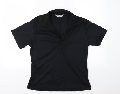Donna Lewis Womens Black  Jersey Basic T-Shirt Size XL