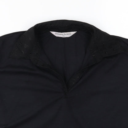 Donna Lewis Womens Black  Jersey Basic T-Shirt Size XL