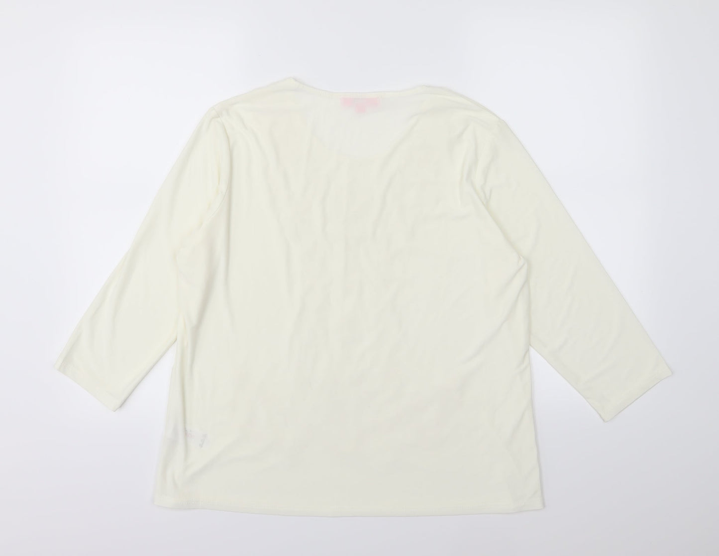 Womens UK Size 16 Julipa Ivory Basic Blouse