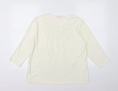 Womens UK Size 16 Julipa Ivory Basic Blouse