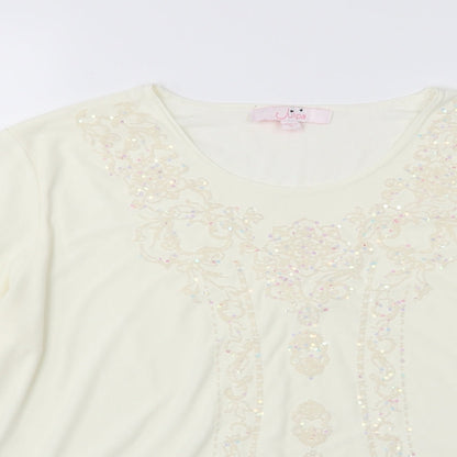 Womens UK Size 16 Julipa Ivory Basic Blouse