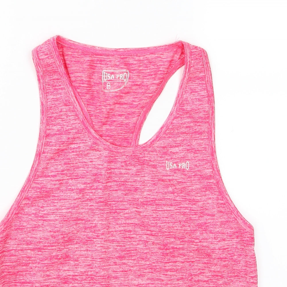 USA Pro Womens Pink   Basic Tank Size 8