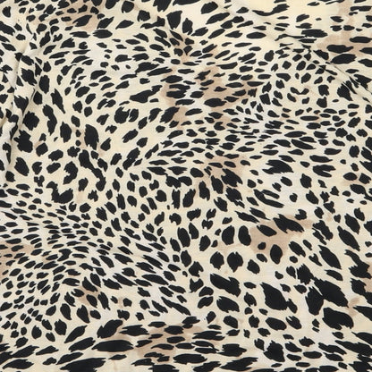 Supre Womens Brown Animal Print Jersey Basic T-Shirt Size S  - oversized