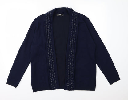 Envy Womens Blue  Knit Cardigan Jumper Size M