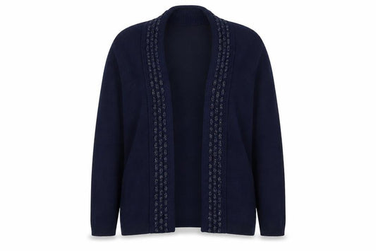 Envy Womens Blue  Knit Cardigan Jumper Size M