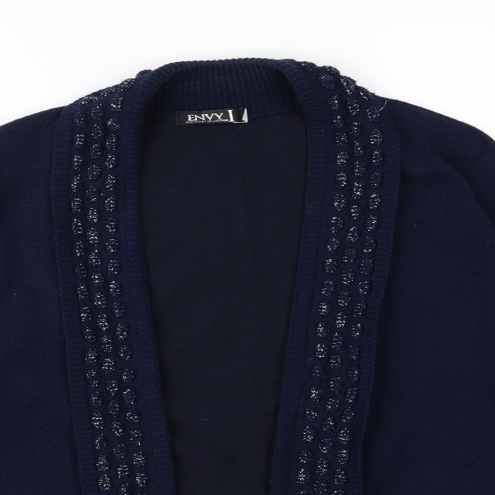 Envy Womens Blue  Knit Cardigan Jumper Size M