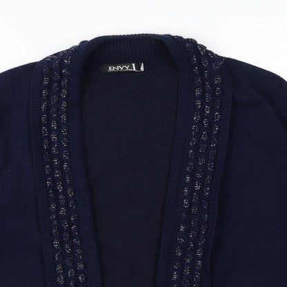 Envy Womens Blue  Knit Cardigan Jumper Size M