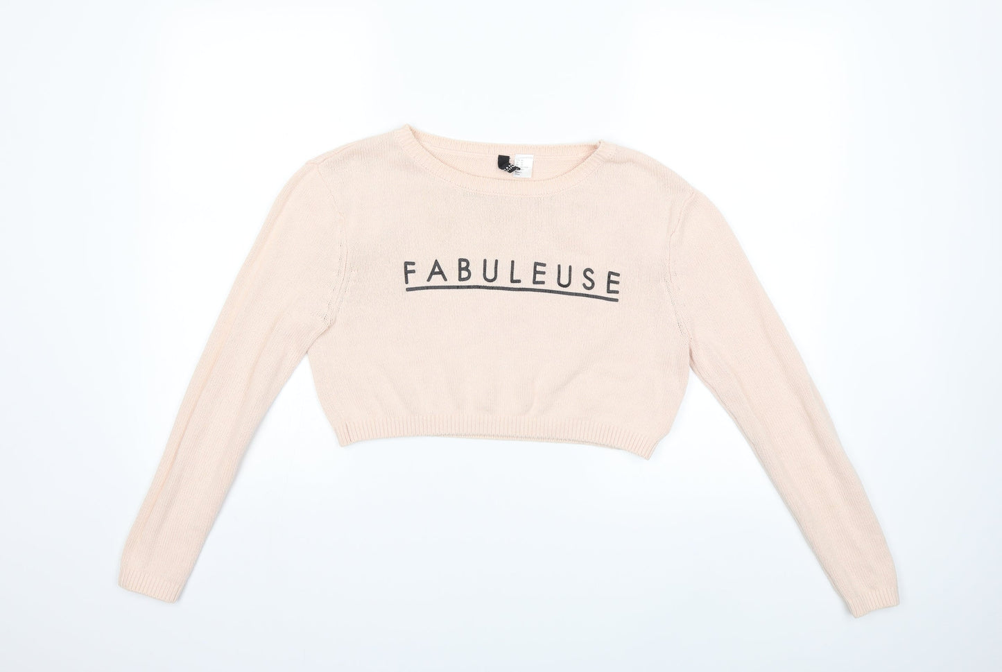 H&M Womens Pink  Knit Pullover Jumper Size XS