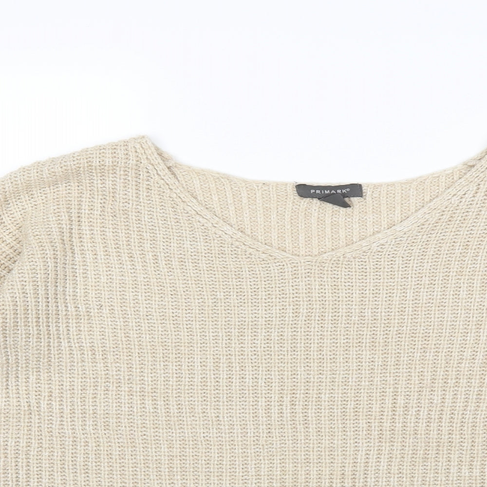 Primark Womens Beige  Knit Pullover Jumper Size 6