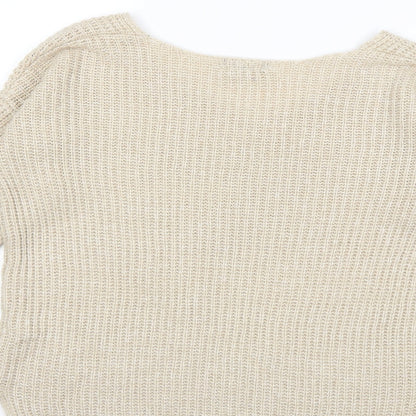 Primark Womens Beige  Knit Pullover Jumper Size 6