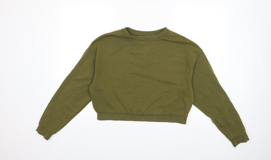 H&M Womens Green   Pullover Sweatshirt Size S
