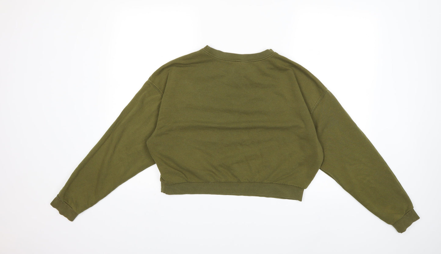 H&M Womens Green   Pullover Sweatshirt Size S