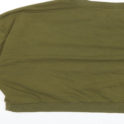 H&M Womens Green   Pullover Sweatshirt Size S