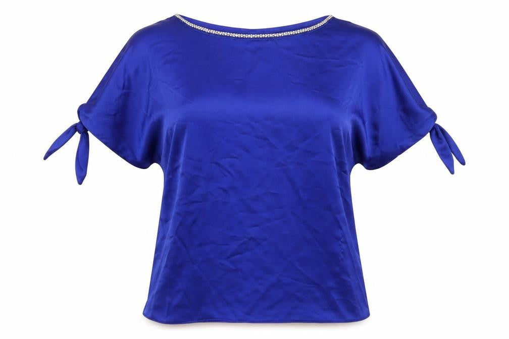 Womens UK Size 12 Dorothy Perkins Blue Basic Blouse