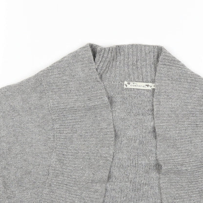 Cortefiel Womens Grey  Knit Cardigan Jumper Size L