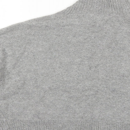Cortefiel Womens Grey  Knit Cardigan Jumper Size L