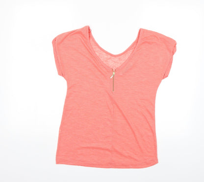 Womens UK Size M Stradivarius Pink Basic T-Shirt