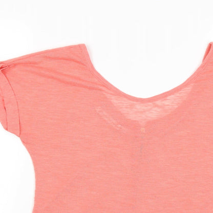 Womens UK Size M Stradivarius Pink Basic T-Shirt