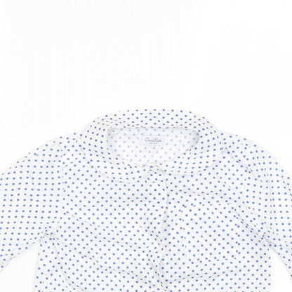 Over kids Girls White Polka Dot  Basic Blouse Size 6 Years